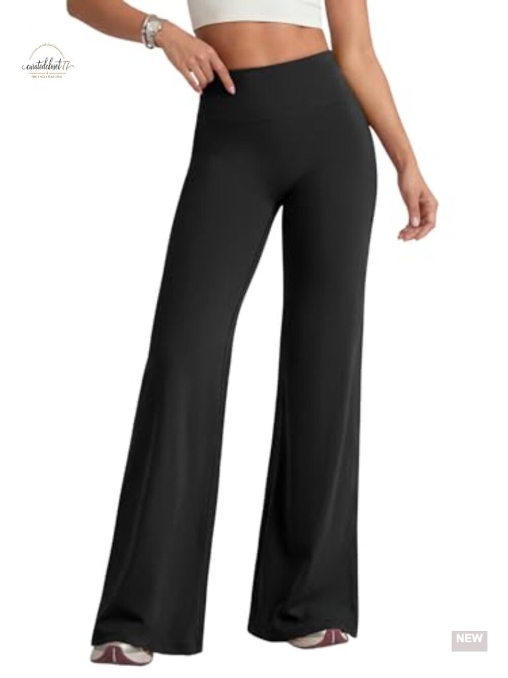 High Waisted Flare Leggings Tummy Control Butt Lifting Wide Leg Yoga Pants
